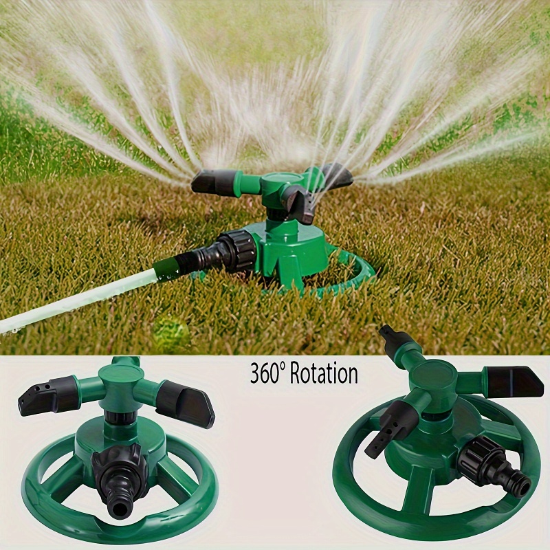 Gardening Tools And Equipment - 360 ° 超広範囲自動回転ノズル、芝生や庭の灌漑に適しており、効率的な散水が可能
