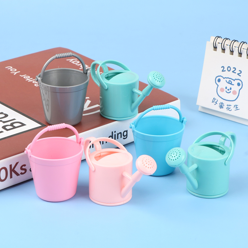 Gardening Tools Watering Can - 【CPI】1セットドールハウスミニチュアバケツじょうろモデル植物水やり道具庭の装飾おもちゃ