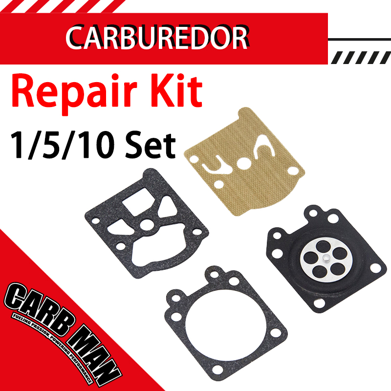 Gardening Tools Repair - 4500、5200、5800、MP16、45CC、52CC、58CCの2ストロークエンジン用チェーンソーのキャブレター用ダイヤフラム修理キット。ガーデニングツール用。