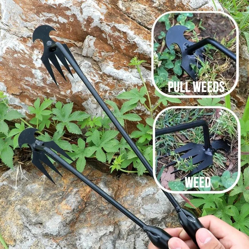 2in1ガーデンレーキ手動種子草根除去ツールプーラーシャベル - Gardening Tools For Weeds のレビューと価格