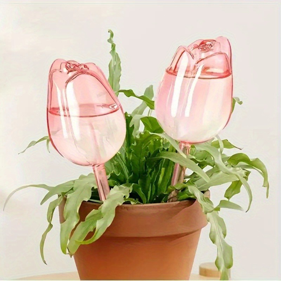 透明な厚手のPET製チューリップ型自動給水スパイク、室内鉢植 - Gardening Tools And Equipment のレビューと価格
