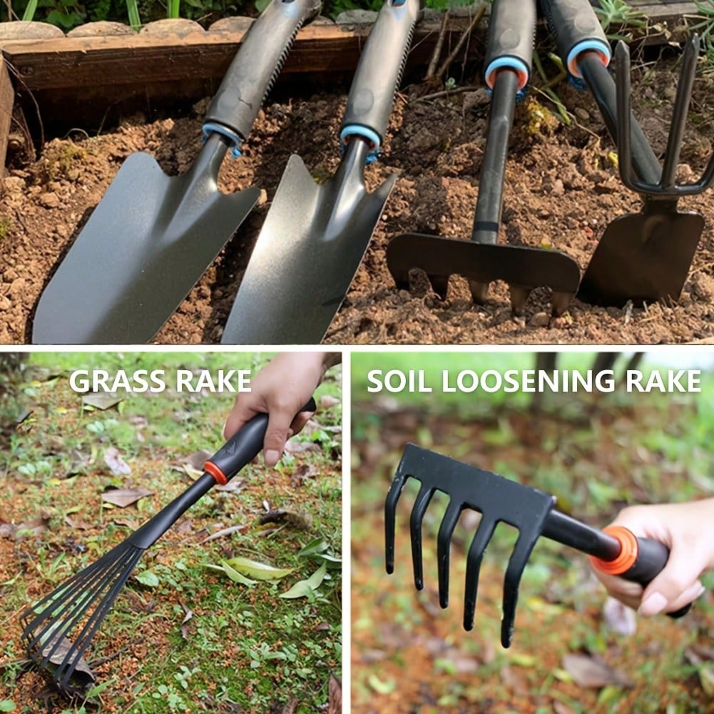 滑り止め加工のゴム製ハンドルが付いたガーデニングツールキット - Gardening Tools Knife のレビューと価格