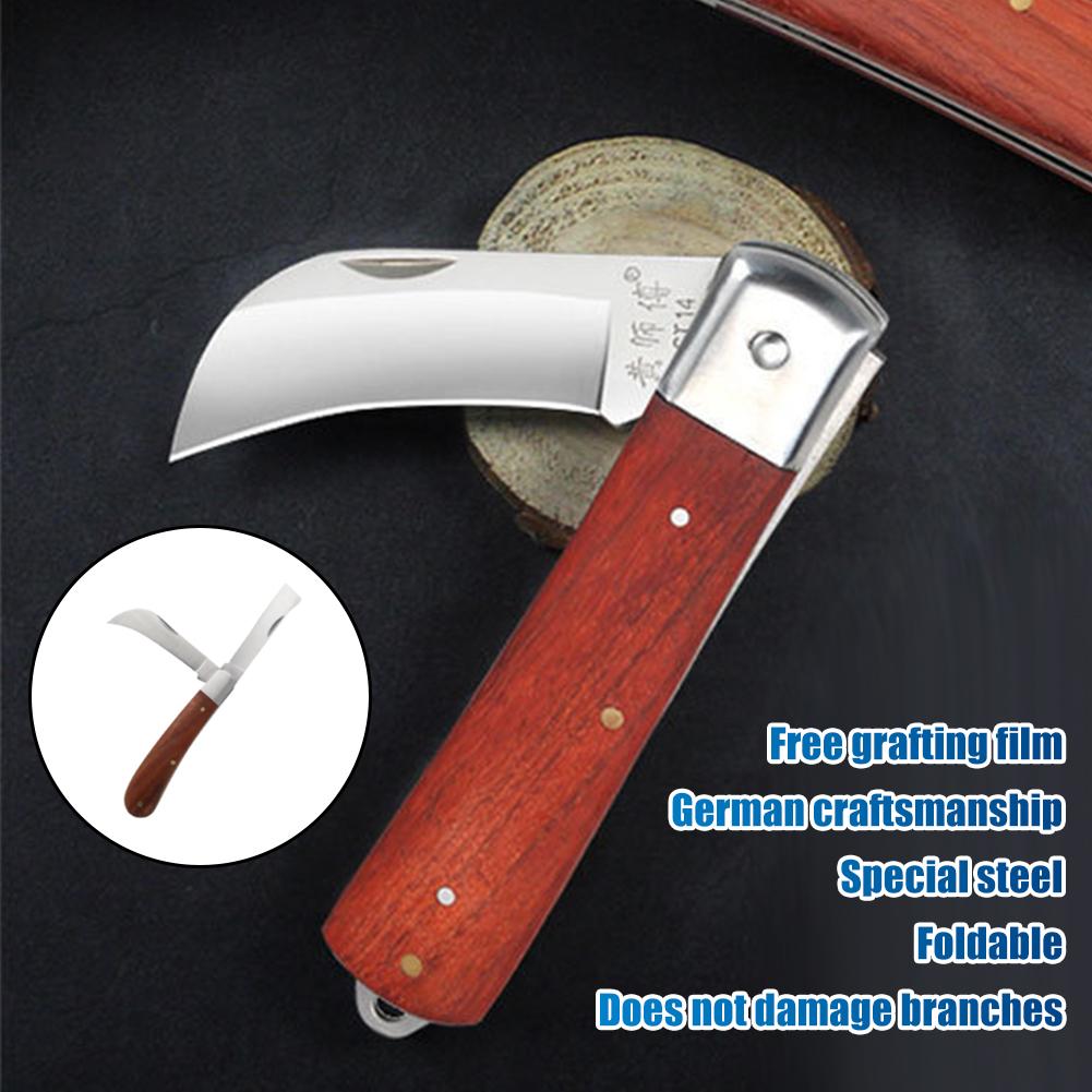 折りたたみ式接木ナイフ 木製ハンドル付き 果樹用接木剪定ツー - Gardening Tools Knife のレビューと価格