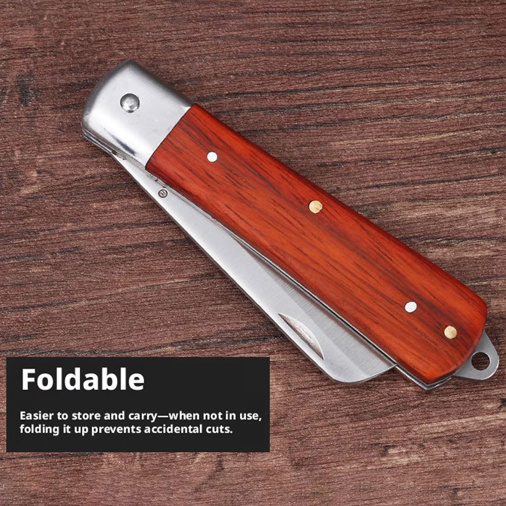 折りたたみ式接木ナイフ 木製ハンドル付き 果樹用接木剪定ツー - Gardening Tools Knife のレビューと価格