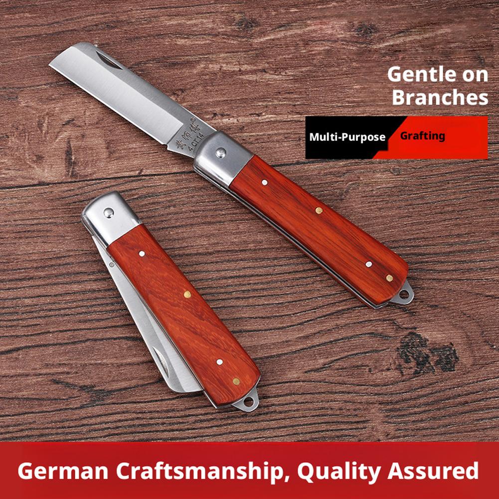 折りたたみ式接木ナイフ 木製ハンドル付き 果樹用接木剪定ツー - Gardening Tools Knife のレビューと価格