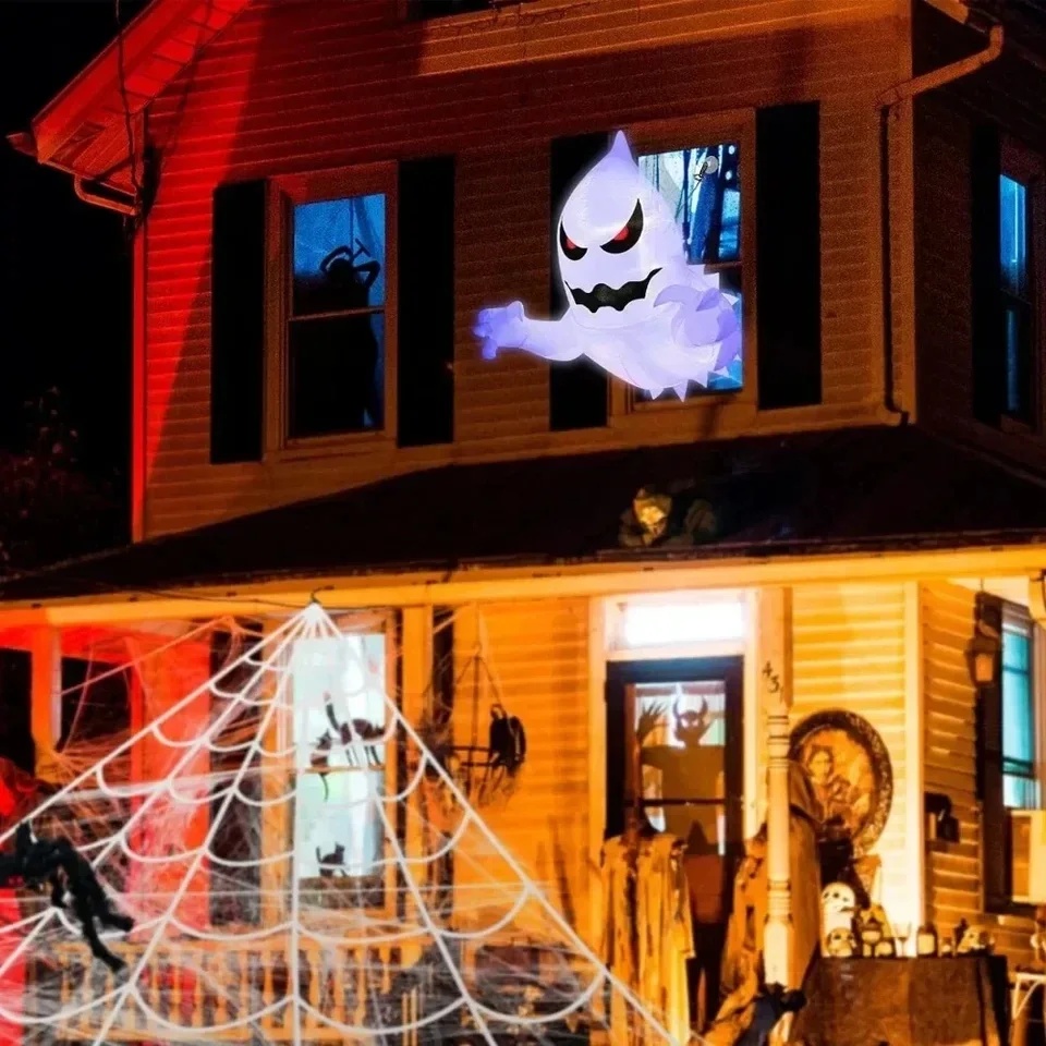 1個入り、1.4mのハロウィーン用インフレータブルゴースト。 - Gardening Tools Unique のレビューと価格