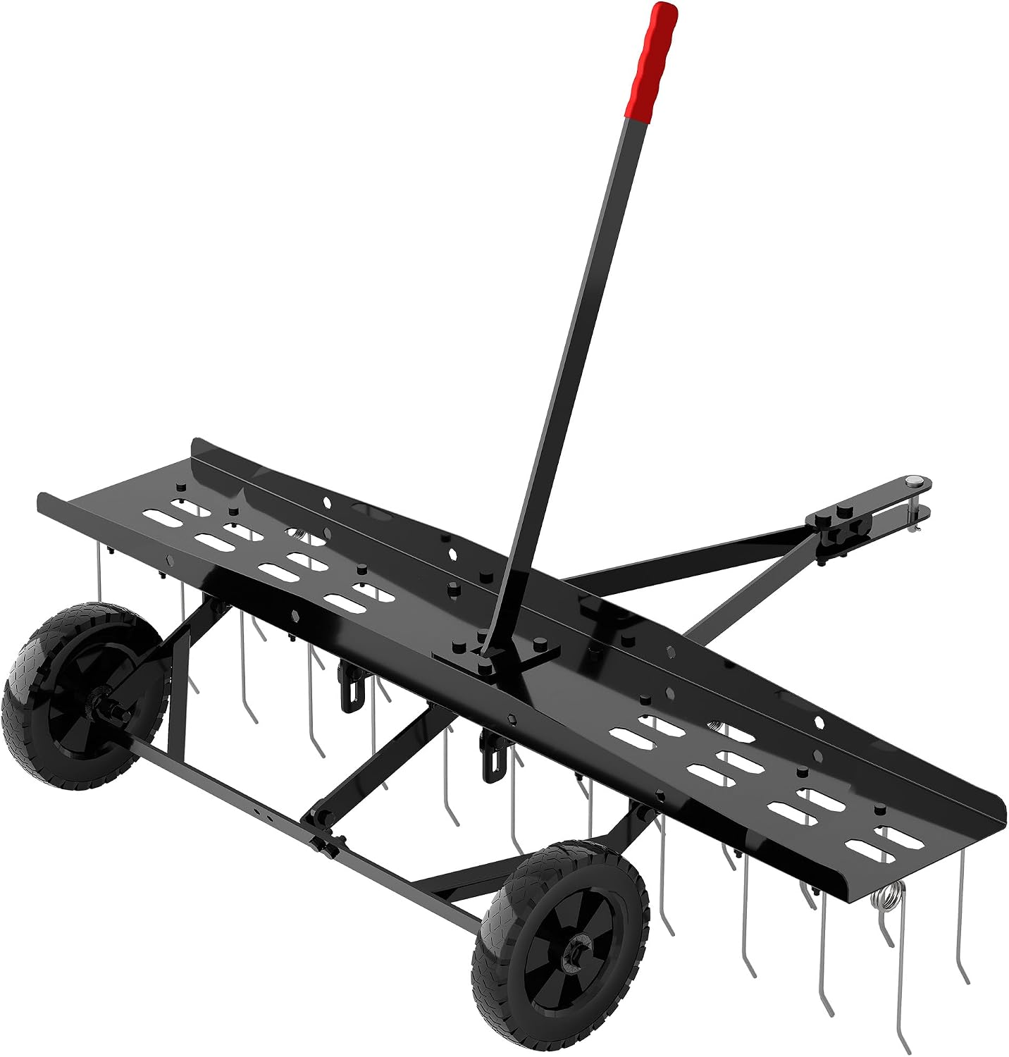 牽引式芝生脱草機レーキアタッチメント、頑丈なスプリングスチー - Gardening Tools And Equipment のレビューと価格