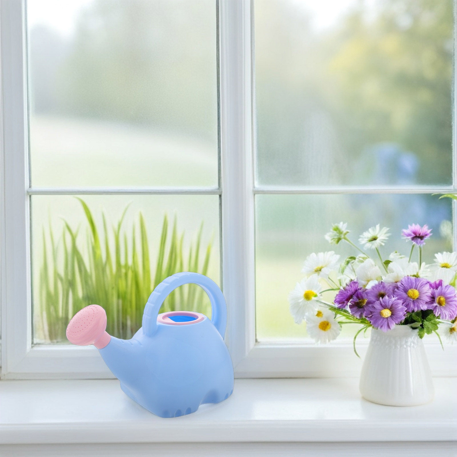 1.5Lの象の形をした子供用じょうろ。軽量で可愛らしいデザイ - Gardening Tools Watering Can のレビューと価格