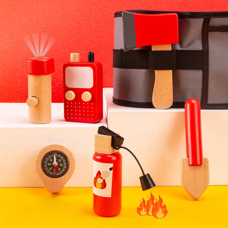 木製キッズシミュレーションツール消防士ウエストバッグセットご - Gardening Tools For 6 Year Old のレビューと価格